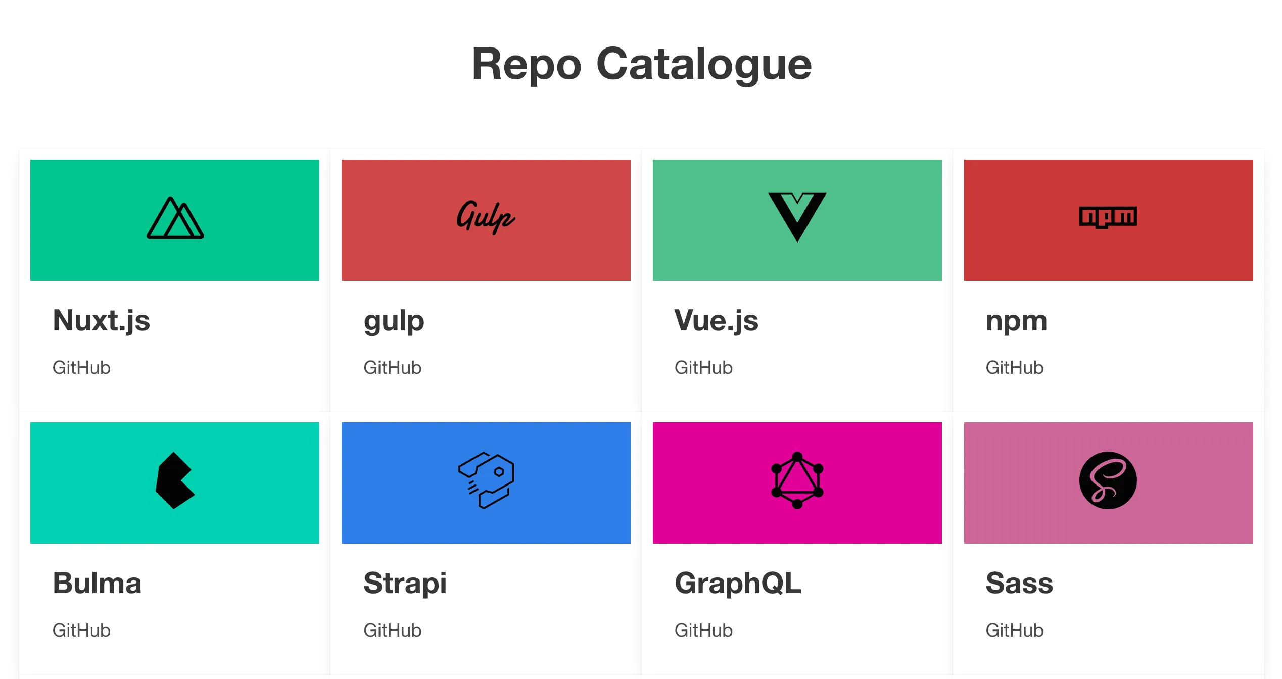 Repo Catalogue