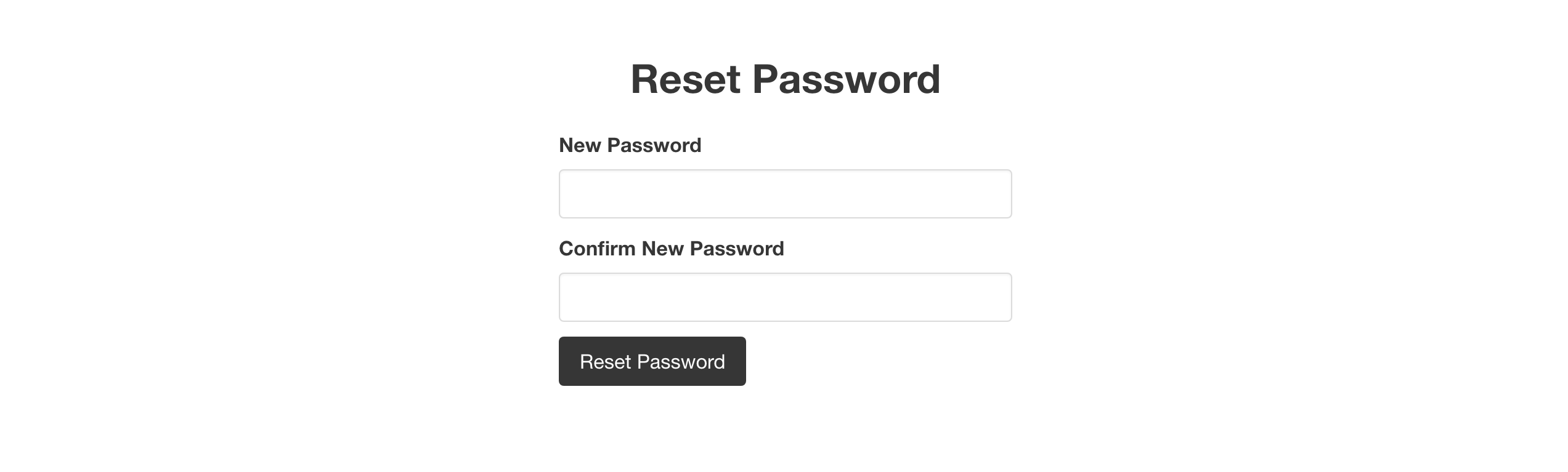Strapi Reset Password Form